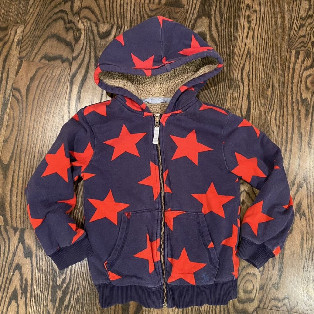 Mini Boden Sherpa Zip-Up Hoodie